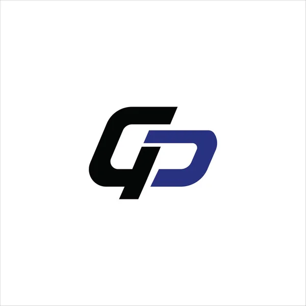 Alapbetű gp vagy pg logó tervezési sablon — Stock Vector