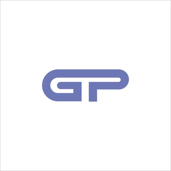 Plantilla inicial de diseño de logotipo gp o pg — Archivo Imágenes Vectoriales