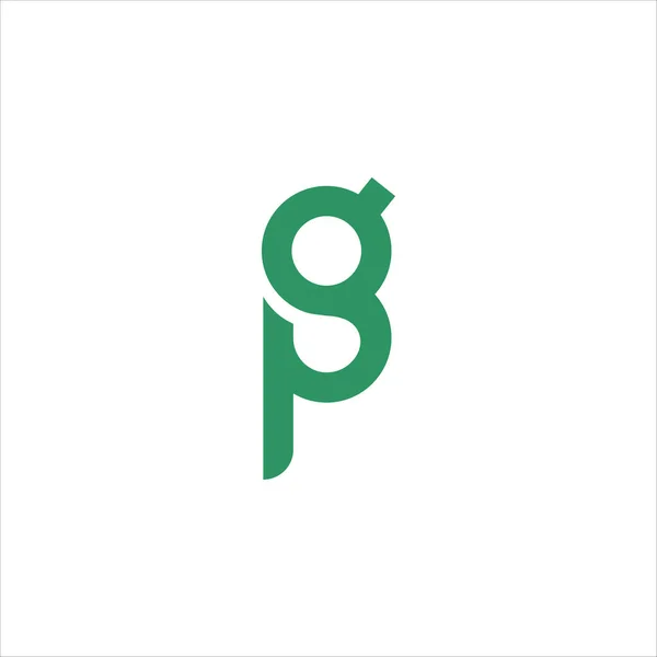 Initial letter gp or pg logo design template — 스톡 벡터