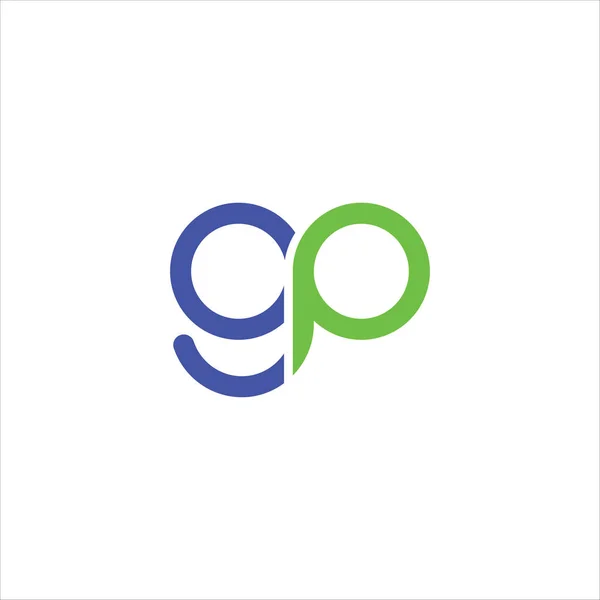 Initial letter gp or pg logo design template — 스톡 벡터