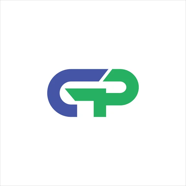 Шаблон дизайну початкової літери gp або pg логотипу — стоковий вектор