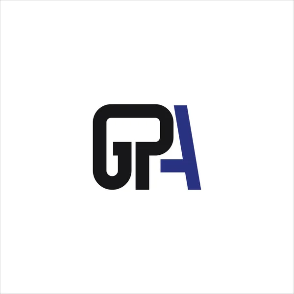 Plantilla inicial de diseño de logotipo gp o pg — Vector de stock