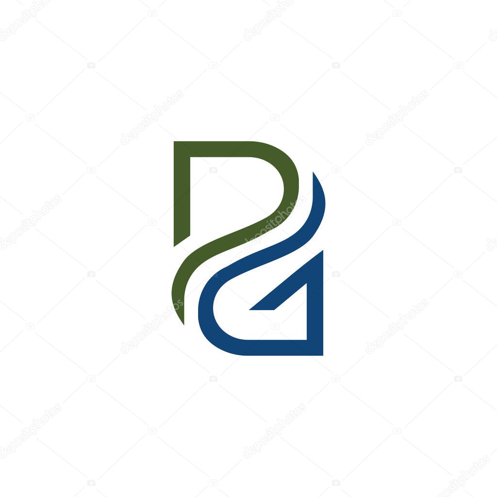 Gp and pg letter logo design.gp,pg initial based alphabet icon logo design