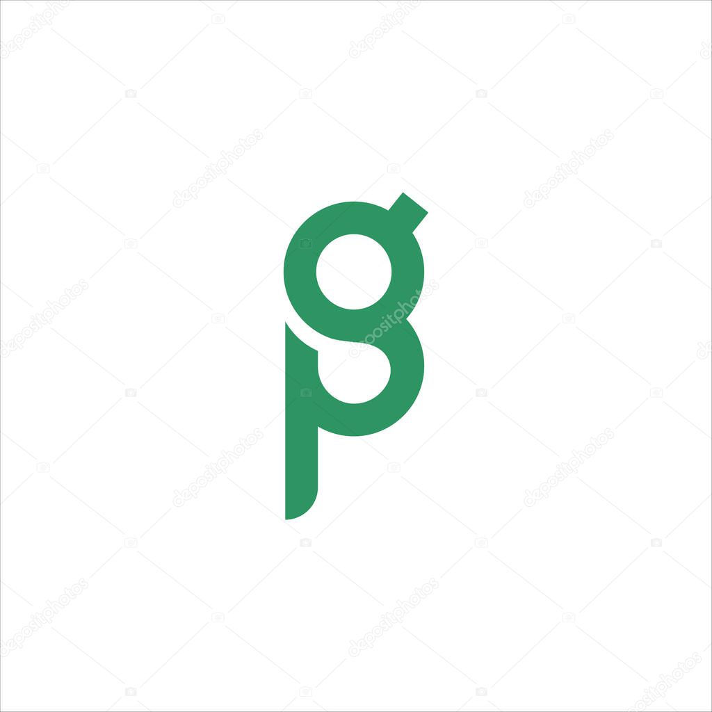 Initial letter gp or pg logo design template