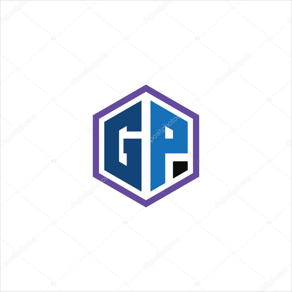 Gp and pg letter logo design.gp,pg initial based alphabet icon logo design