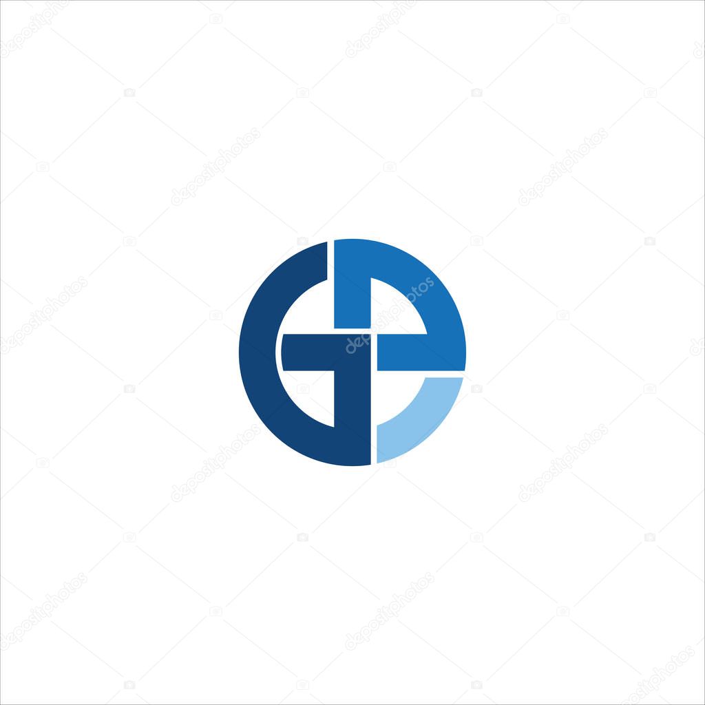 Initial letter gp or pg logo design template