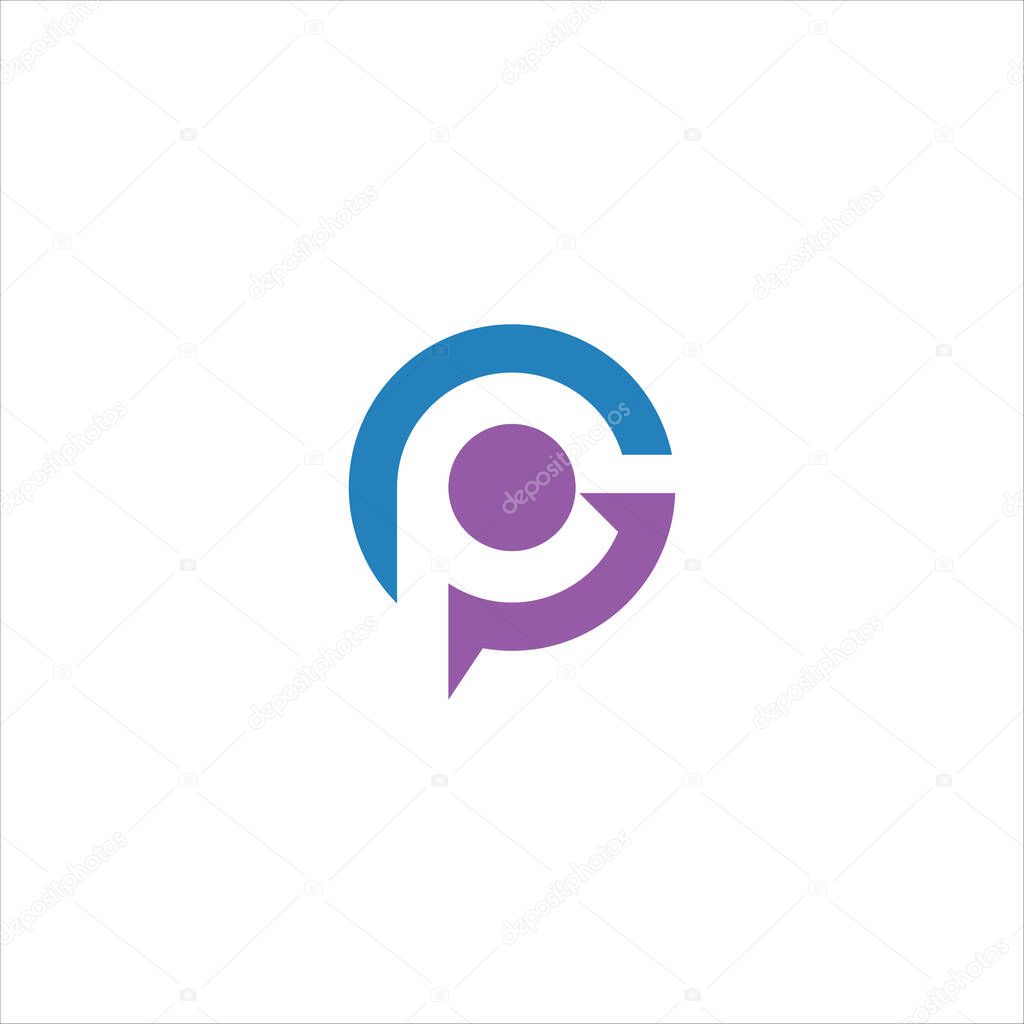 Gp and pg letter logo design.gp,pg initial based alphabet icon logo design