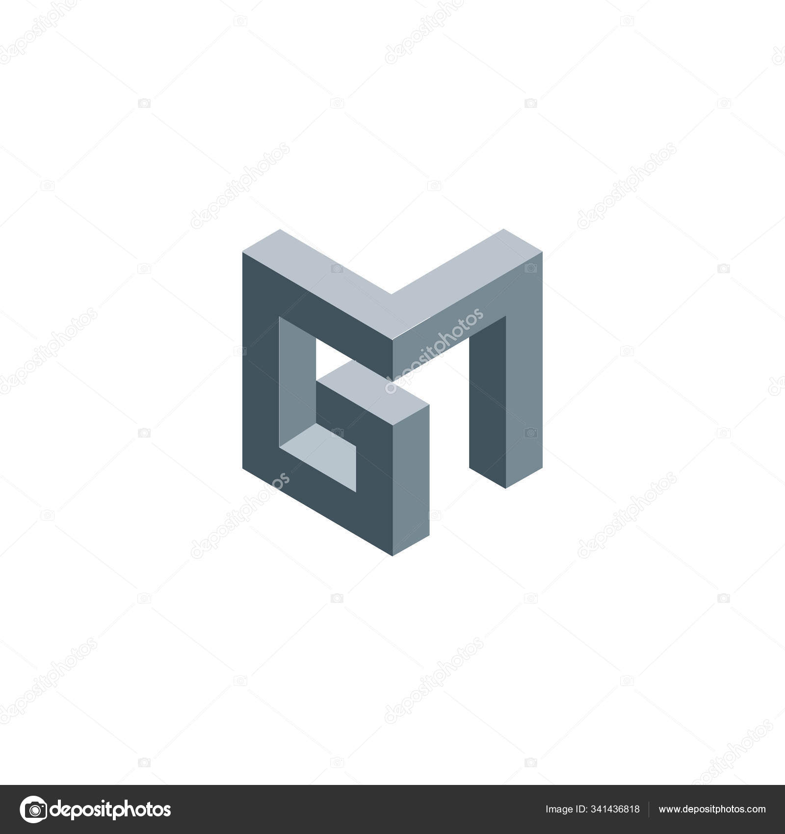 Initial letter gm logo or mg design Royalty Free Vector