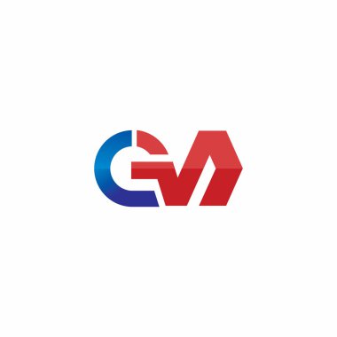 Başlangıç harfi gm veya mg logo vektör şablonları
