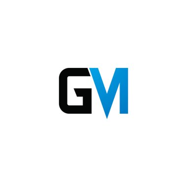 Başlangıç harfi gm veya mg logo vektör şablonları