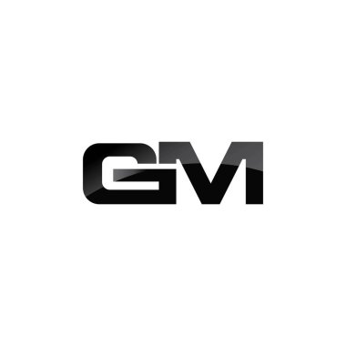 İlk harf gm veya mg logo vektör şablonu