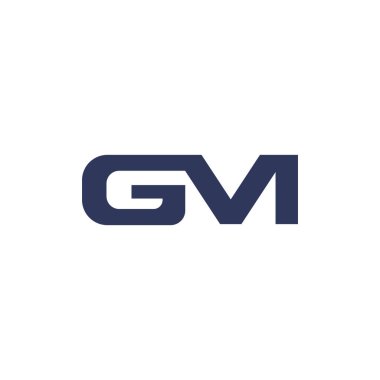 Başlangıç harfi gm veya mg logo vektör şablonları