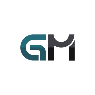 İlk harf gm veya mg logo vektör şablonu