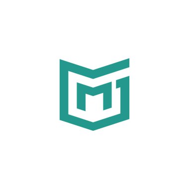 İlk harf gm veya mg logo vektör şablonu