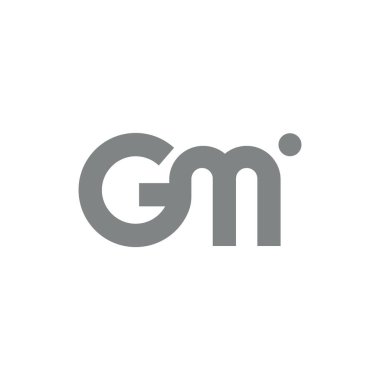 İlk harf gm veya mg logo vektör şablonu