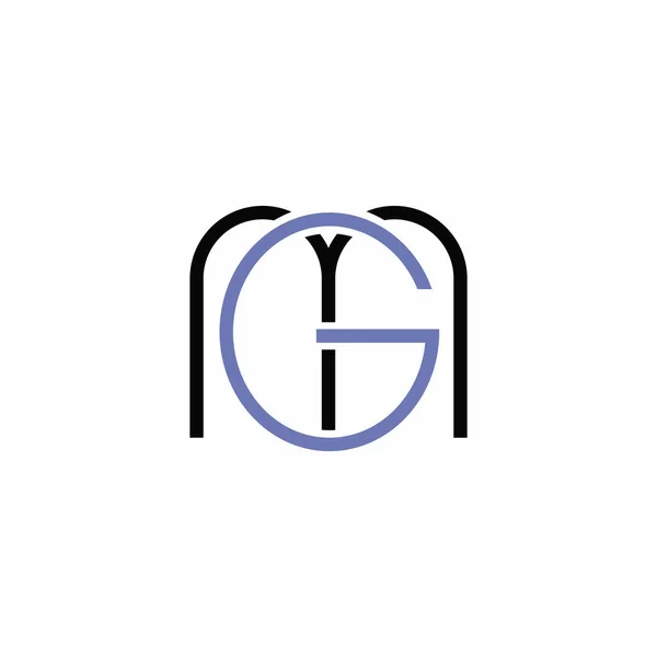 Modelli iniziali di lettere gm o mg logo vettoriale — Vettoriale Stock
