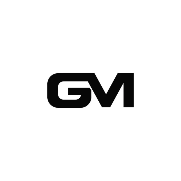 Plantillas vectoriales iniciales de la letra gm o mg — Vector de stock
