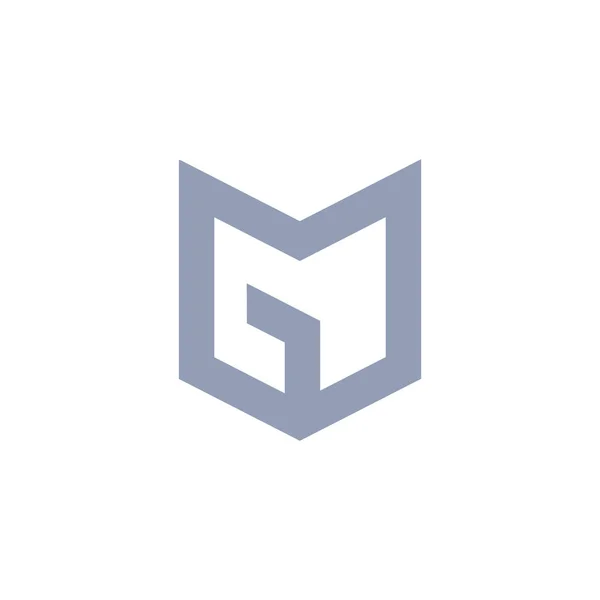 Initial bokstav gm eller mg logotyp vektor mallar — Stock vektor