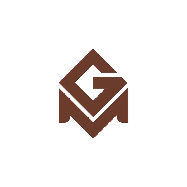 Initiële letter gm of mg logo vector sjablonen — Stockvector