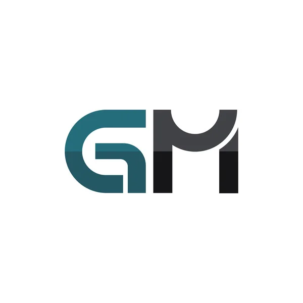 Initiële letter gm of mg logo vector template — Stockvector