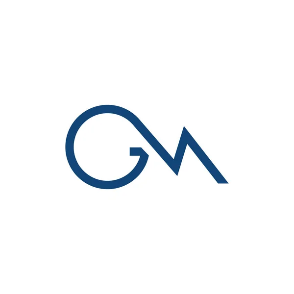 Початкова літера gm або mg логотип векторний шаблон — стоковий вектор