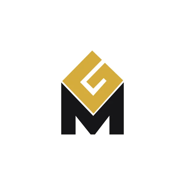 İlk harf gm veya mg logo vektör şablonu — Stok Vektör