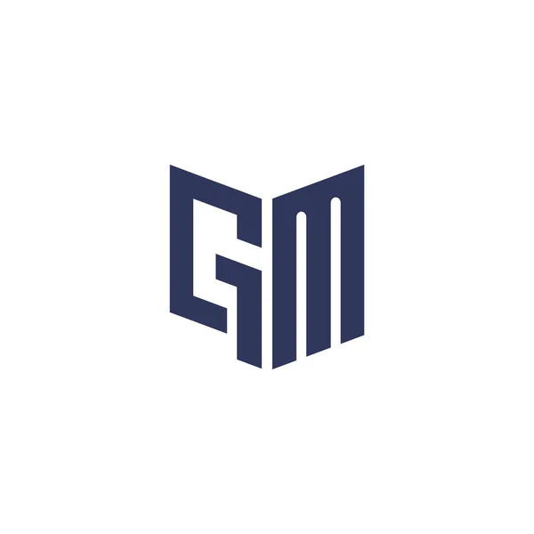 Modelo de vetor de logotipo inicial gm ou mg — Vetor de Stock