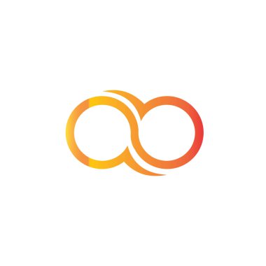 İlk harf ab veya ba logo tasarım şablonu