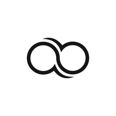 İlk harf ab veya ba logo tasarım şablonu