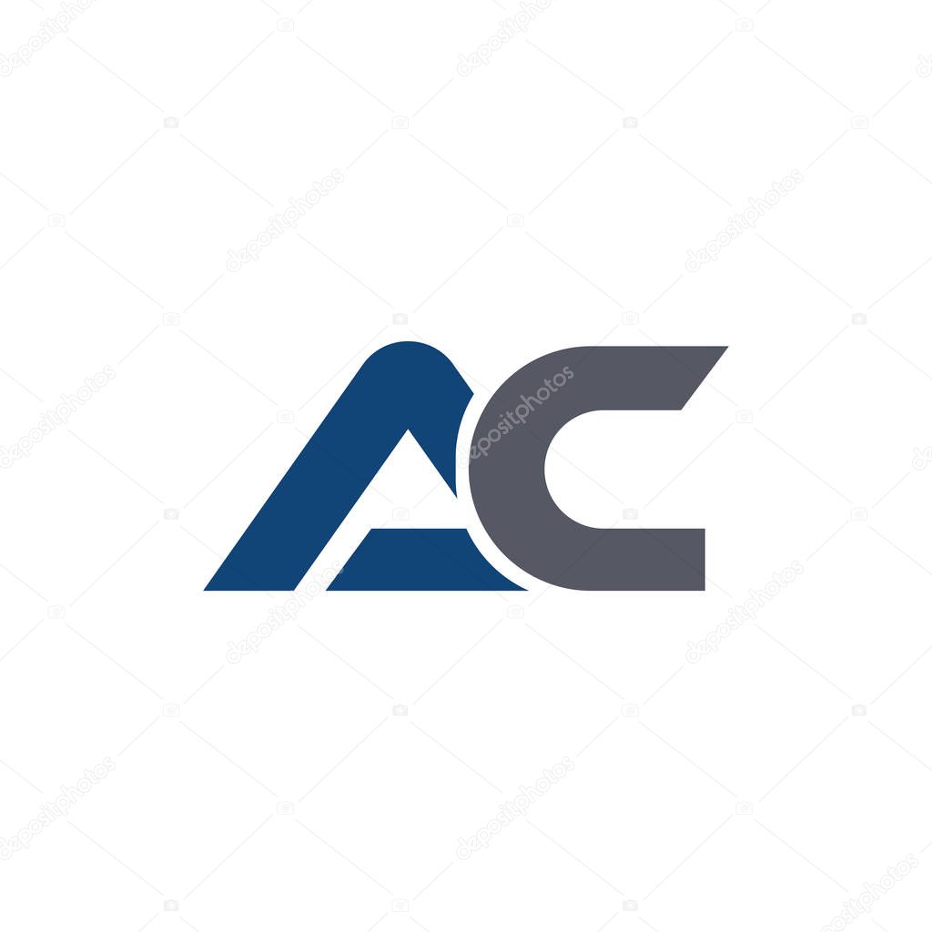 Initial letter ac or ca logo design template