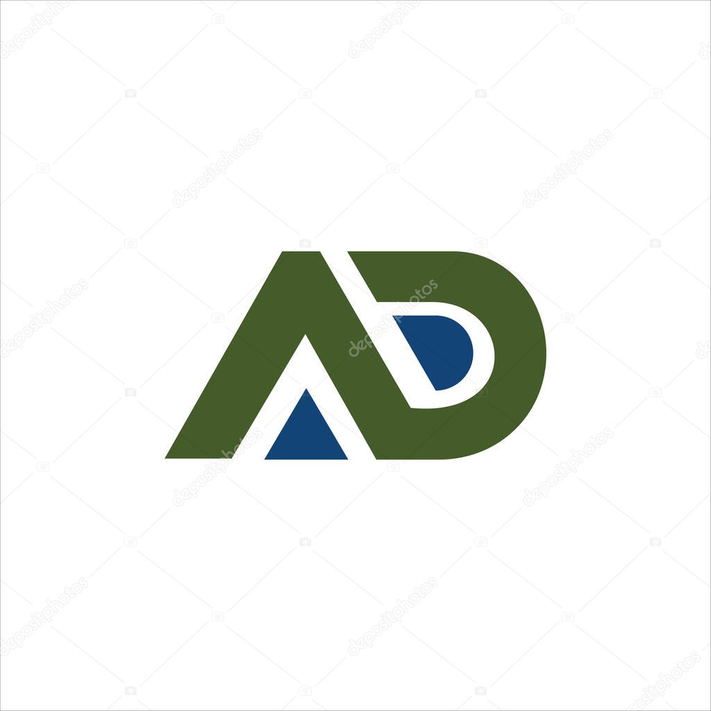 Ad and da letter logo design.ad,da initial based alphabet icon logo design