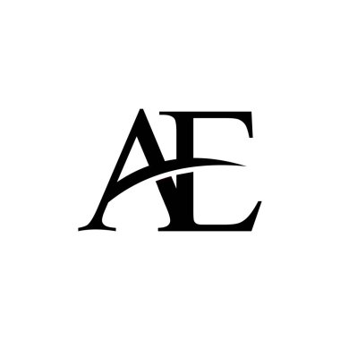 İlk harf ae veya ea logo tasarım şablonu