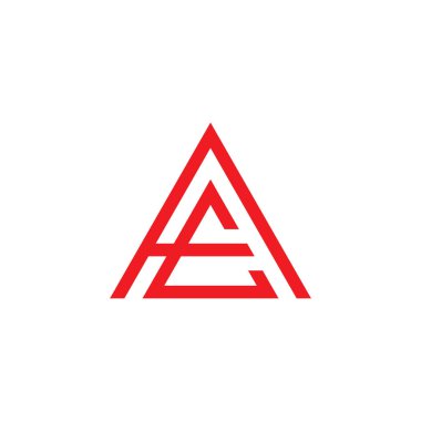 İlk harf ae veya ea logo tasarım şablonu