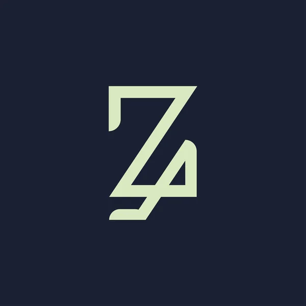 Plantilla inicial de diseño del logotipo Z — Vector de stock