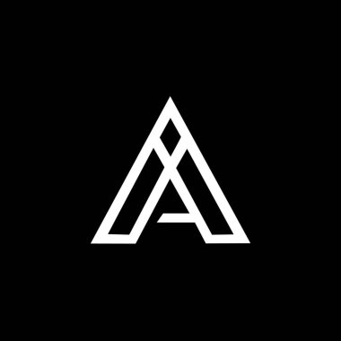 İlk harf A logo vektör tasarım şablonu