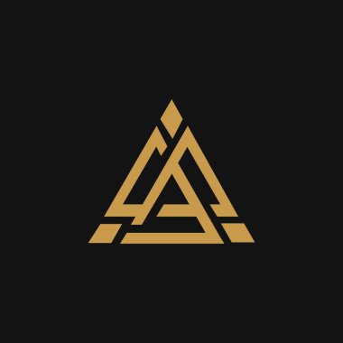 İlk harf A logo vektör tasarım şablonu