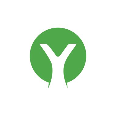 İlk harf y logo vektör tasarım şablonu
