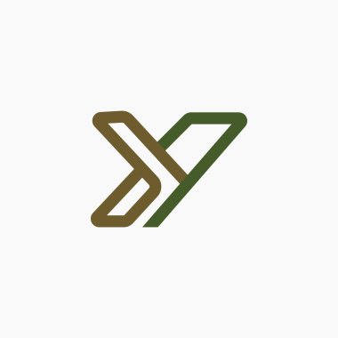 İlk harf y logo vektör tasarım şablonu