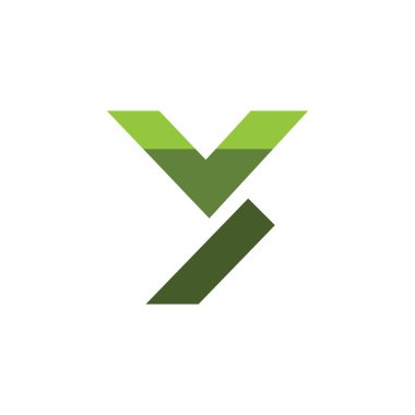 İlk harf y logo vektör tasarım şablonu