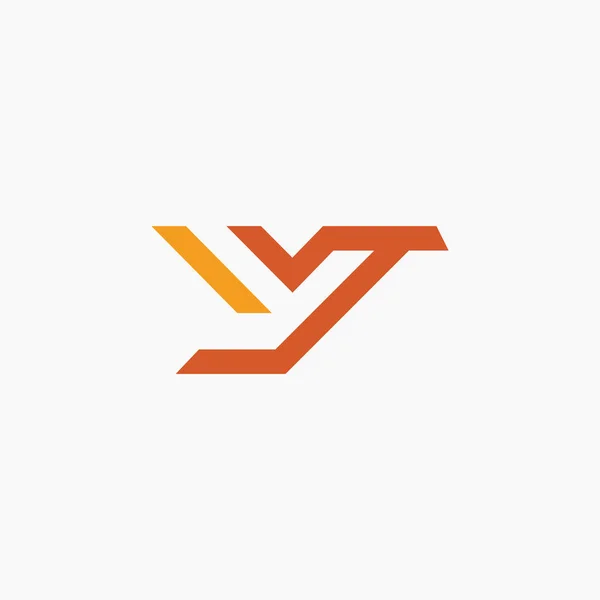 初期文字yロゴベクトルデザインテンプレート — ストックベクタ