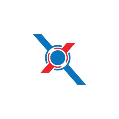 İlk harf x logo tasarım şablonu