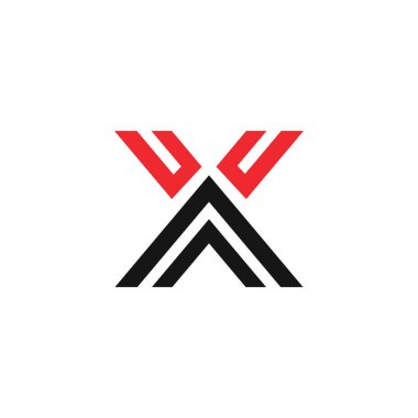 İlk harf x logo tasarım şablonu