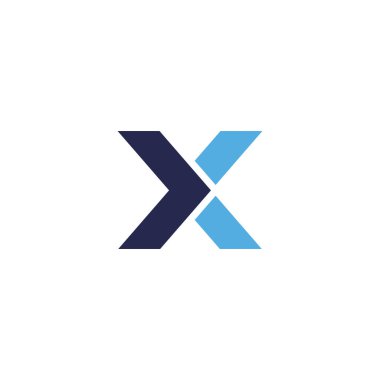 İlk harf x logo tasarım şablonu