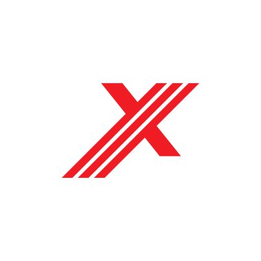 İlk harf x logo tasarım şablonu