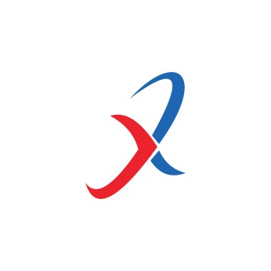 İlk harf x logo tasarım şablonu