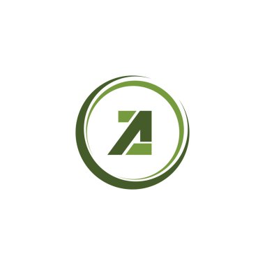 Initial letter az or za logo design template