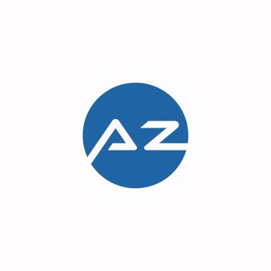 Initial letter az or za logo design template