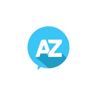 Initial letter az or za logo design template