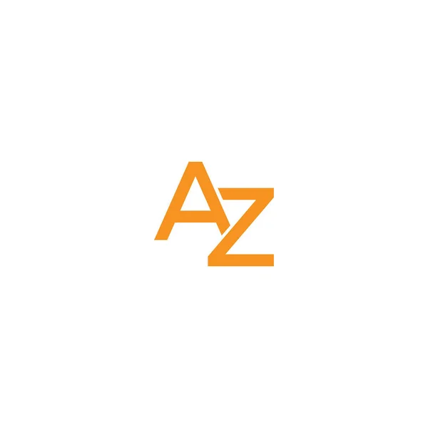 Plantilla inicial de diseño del logotipo de az o za — Vector de stock