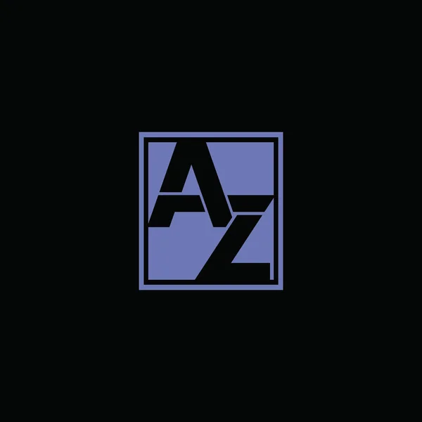 Plantilla inicial de diseño del logotipo de az o za — Vector de stock